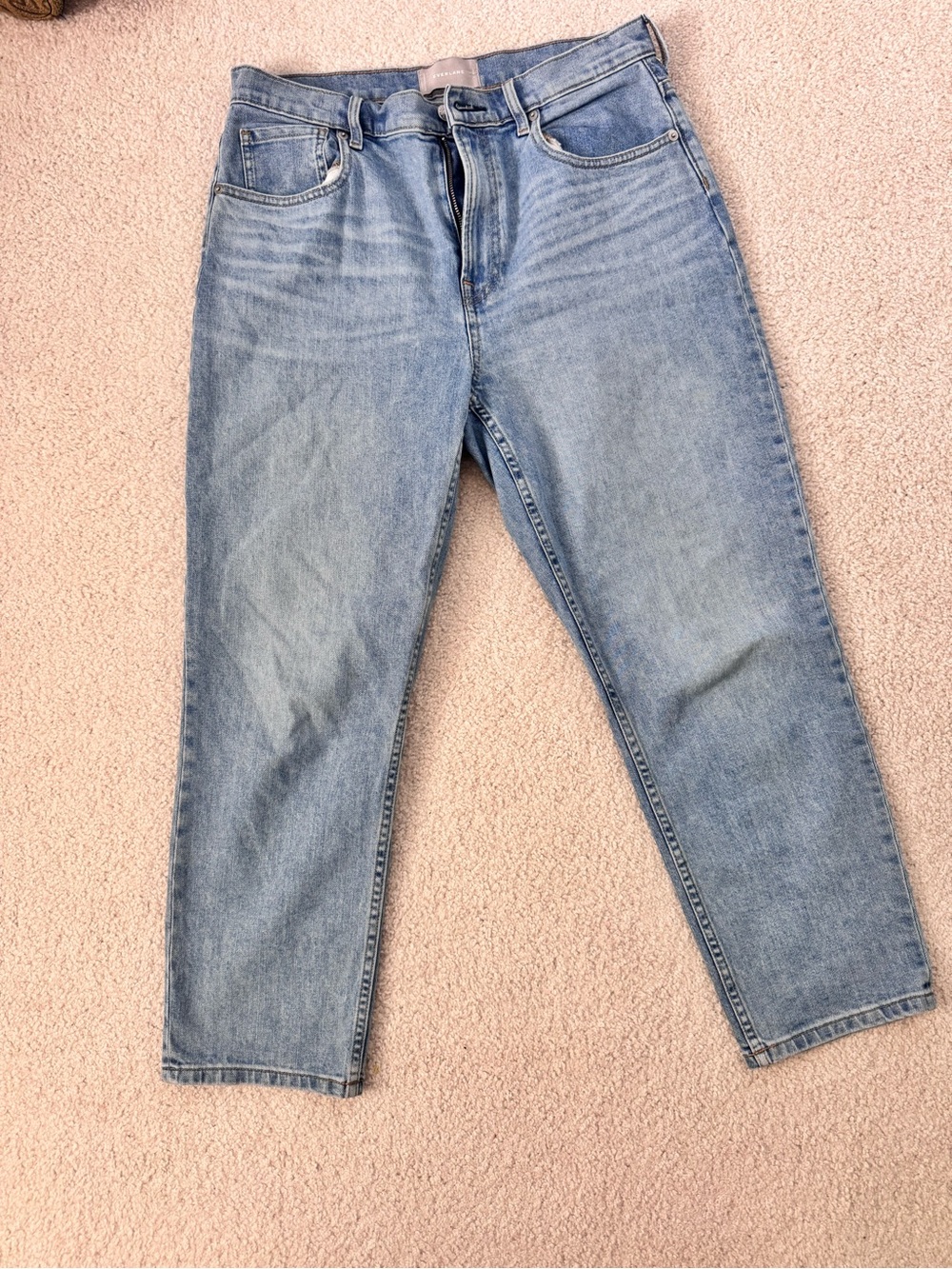 Everlane Light Wash Straight Leg Jeans